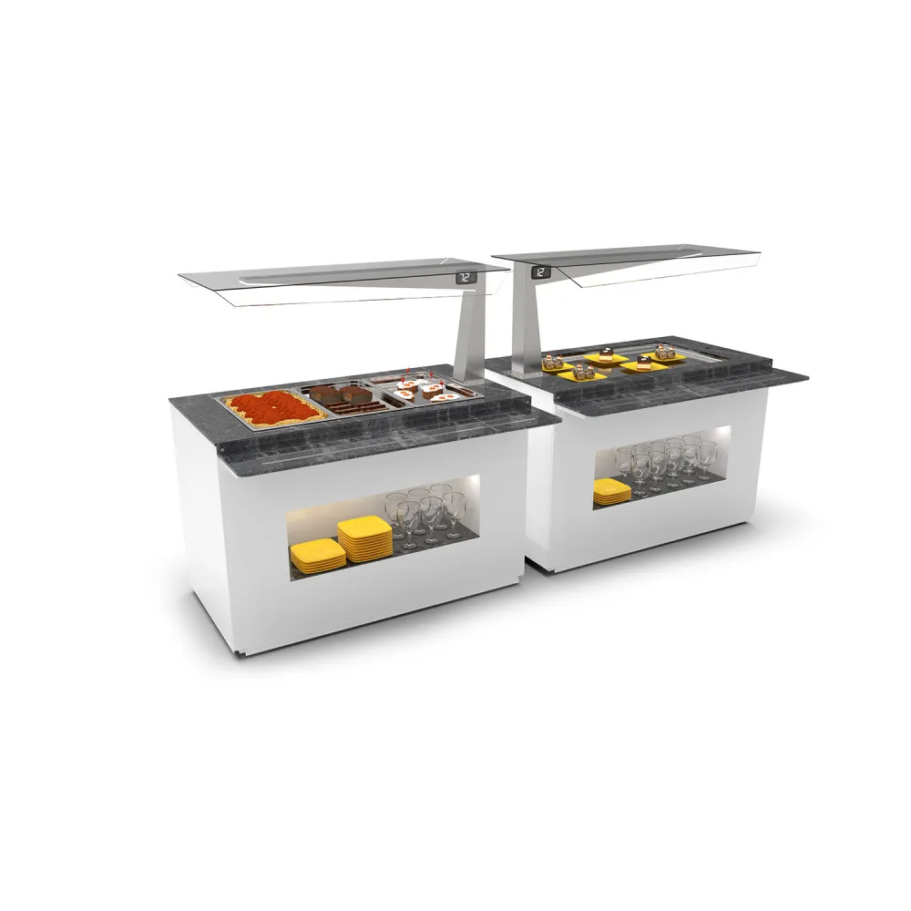 Buffet-vitrine avec surface chauffante BUSV