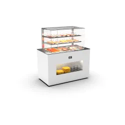 Buffet-vitrine chauffante pour récipients GN BUB65V