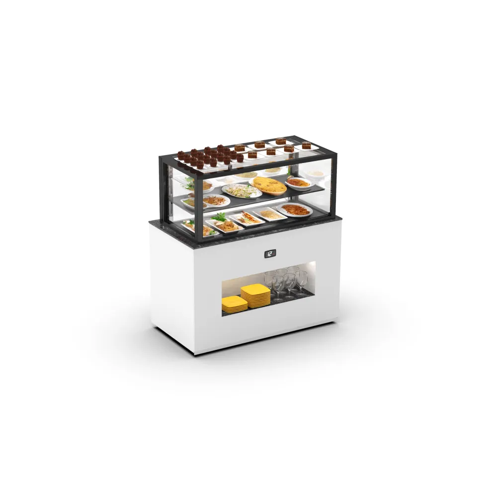 Buffet chauffant avec vitrine BUF120-50C