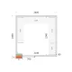 Panneaux de chambre froide 2400 / 2400 / 2200 mm, 80mm