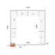 Panneaux de chambre froide NF 2700 / 2700 / 2120 mm, 80 mm