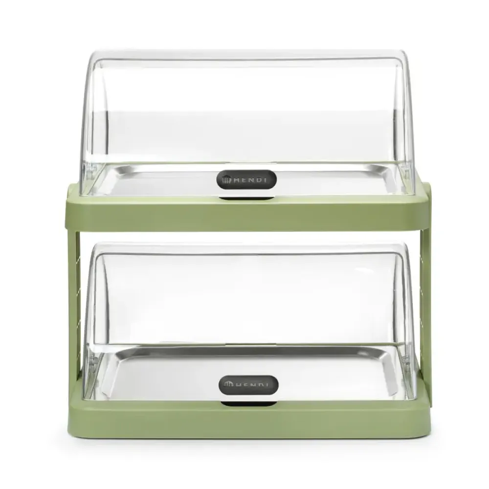 Présentoir réfrigéré avec couvercle roll-top 480×355×(H)480 mm, pour buffets