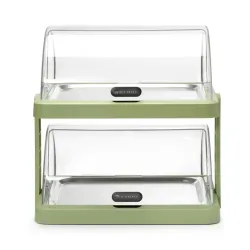 Présentoir réfrigéré double avec couvercle roll-top 480×355×(H)480 mm, vert