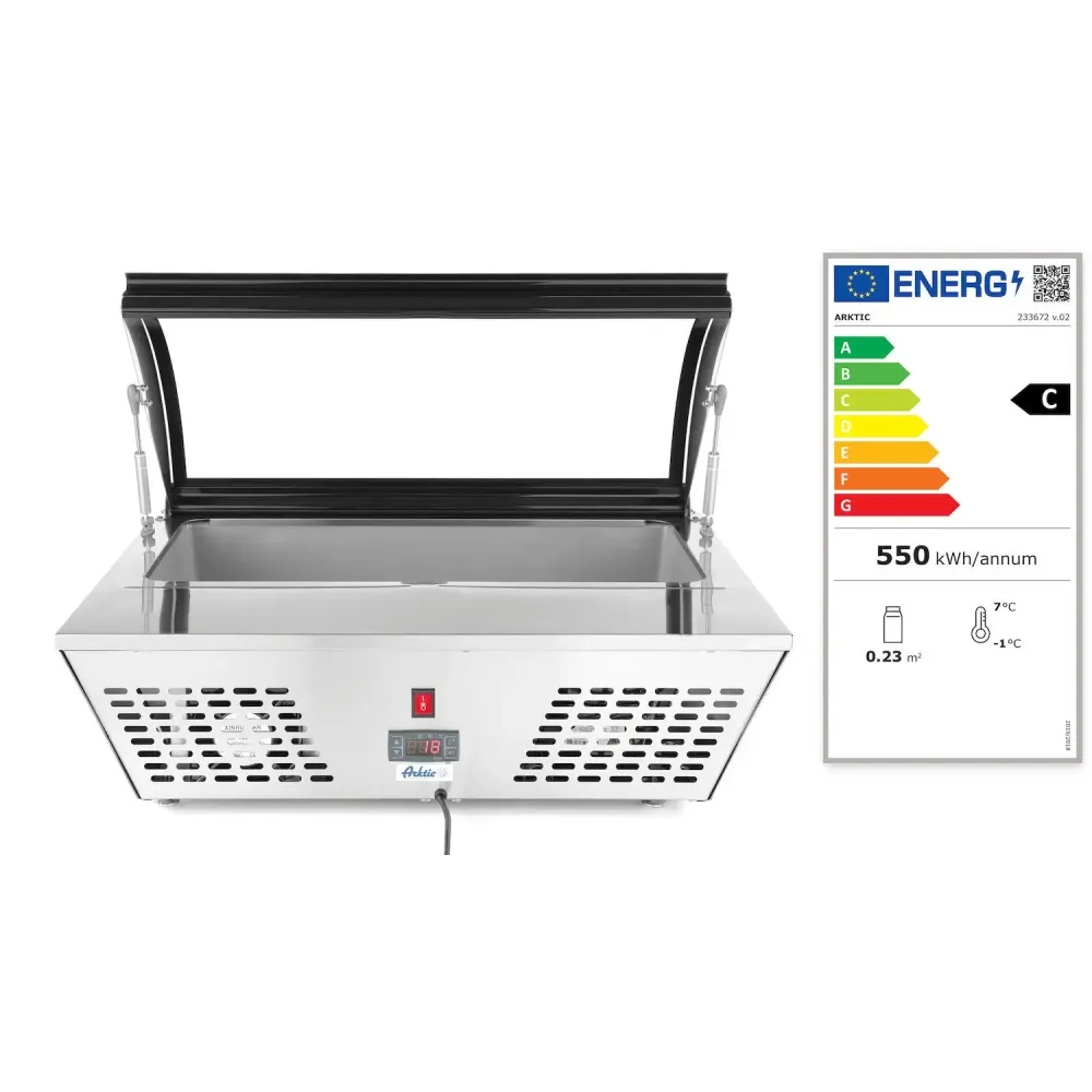 Vitrine réfrigérée de comptoir 67L – Solution optimale pour la restauration