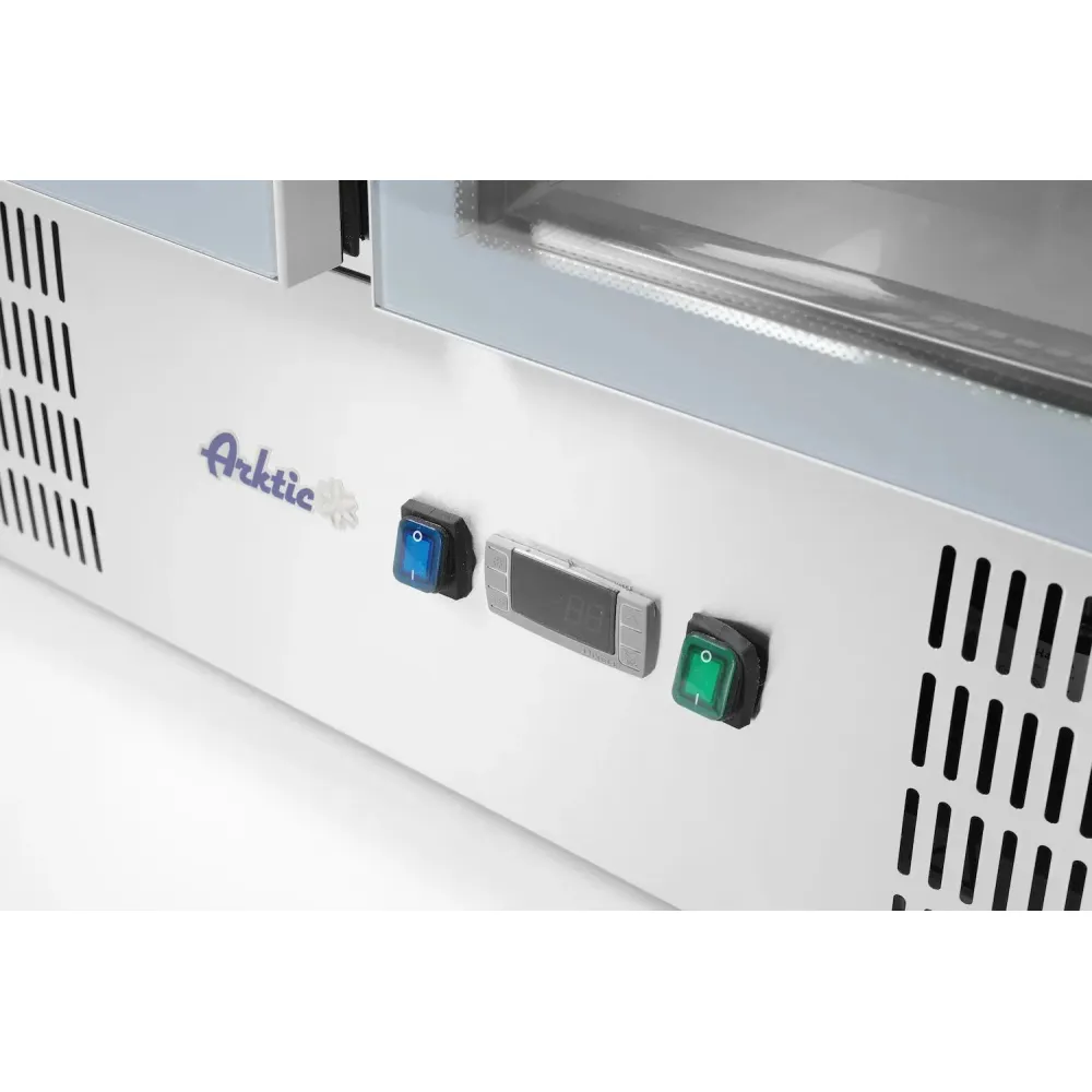 Vitrine réfrigérée 2 portes avec couvercle relevable