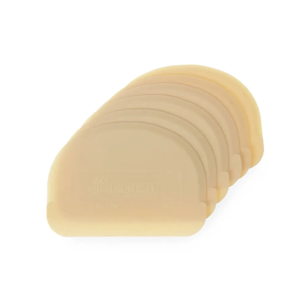Grattoir pour pâte demi‑circulaire – lot de 6 pièces, 120 x 88 mm