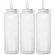 Bouteilles doseuses pour sauce 700 ml, transparentes - lot de 3