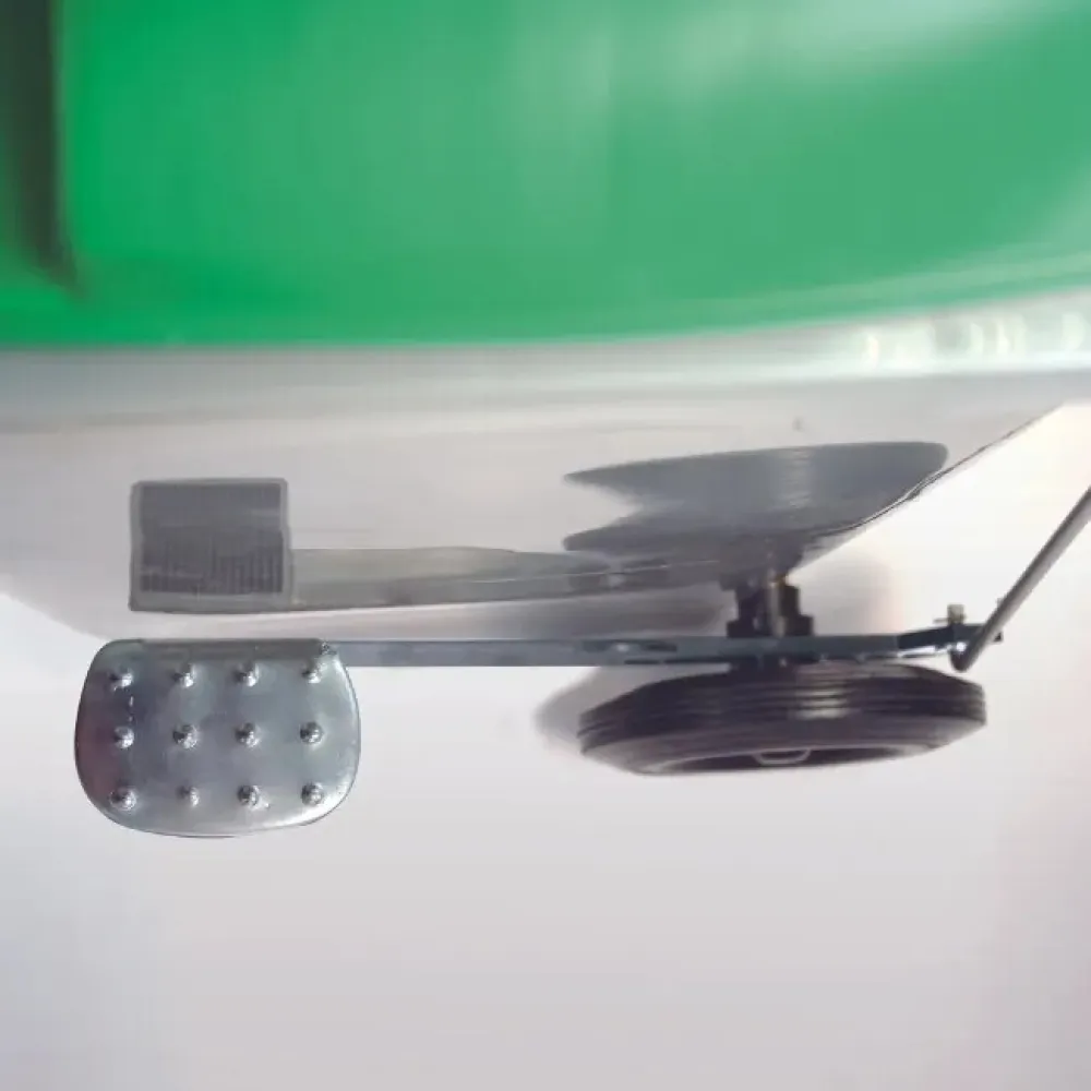 Conteneur mobile 120 L pour déchets, couvercle vert