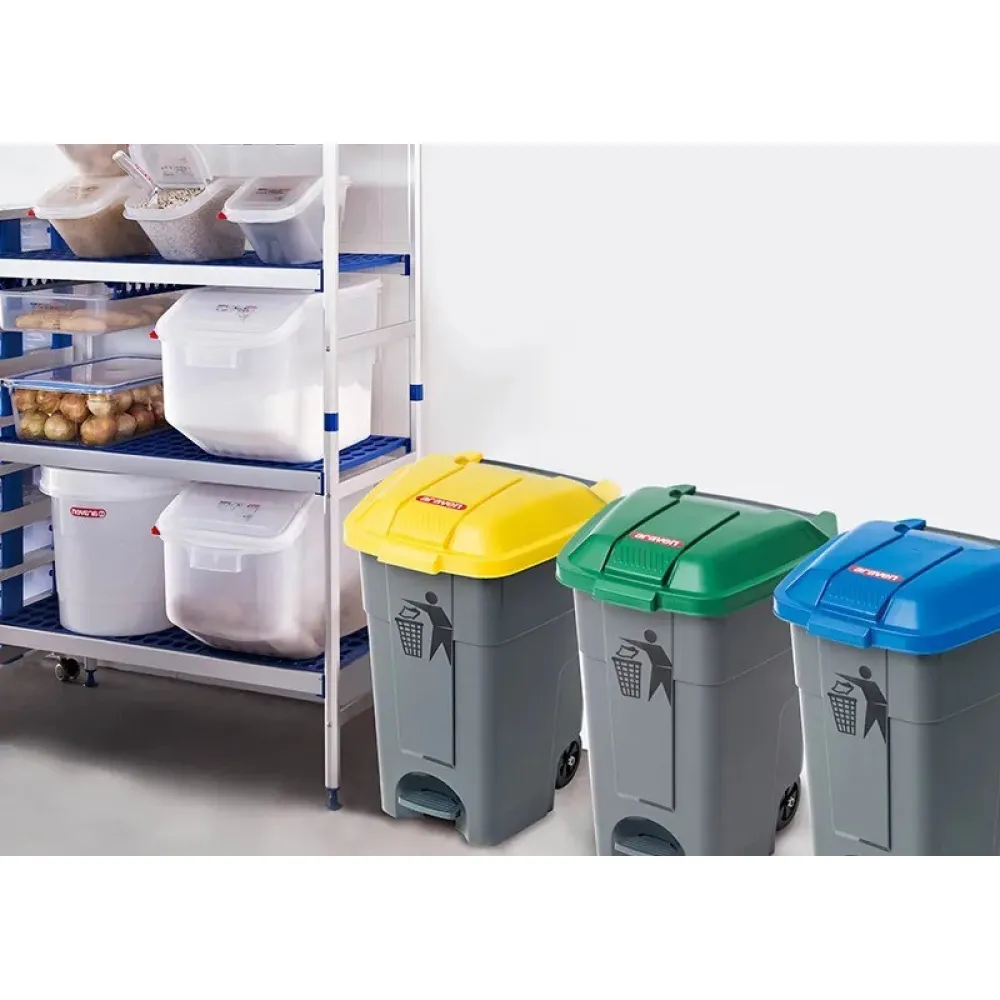 Conteneur mobile 120 L pour déchets, couvercle vert