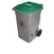 Conteneur mobile 120 L pour déchets, couvercle vert