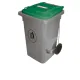 Conteneur mobile 120 L pour déchets, couvercle vert