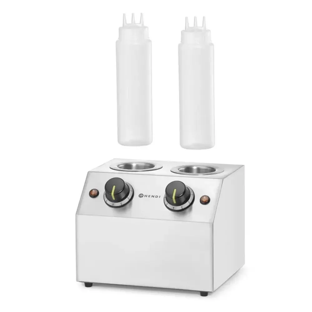 Chauffe-sauces double 2 x 0,65 L HENDI Twin Sauce Warmer