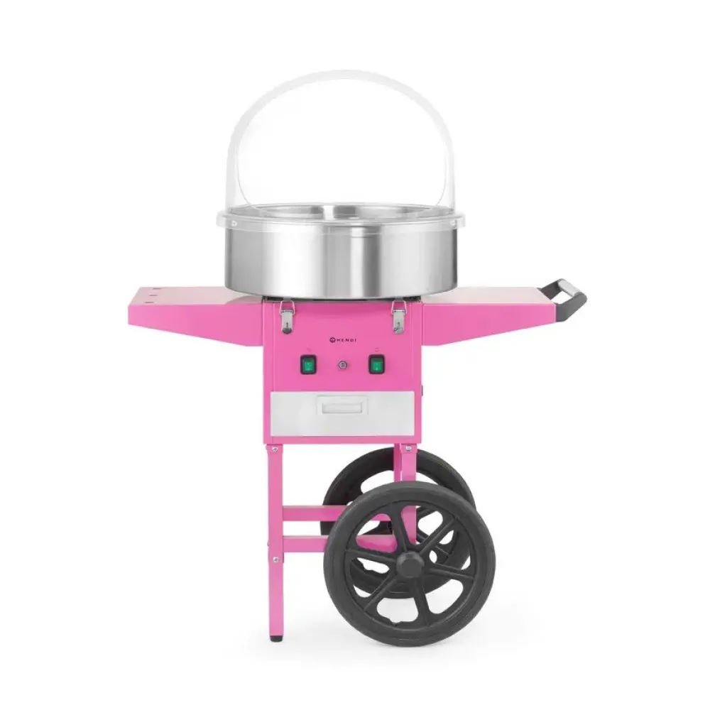 Machine à barbe à papa mobile rose sur chariot HENDI 282809
