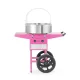 Machine à barbe à papa mobile rose sur chariot HENDI 282809