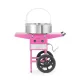 Machine à barbe à papa mobile rose sur chariot HENDI 282809