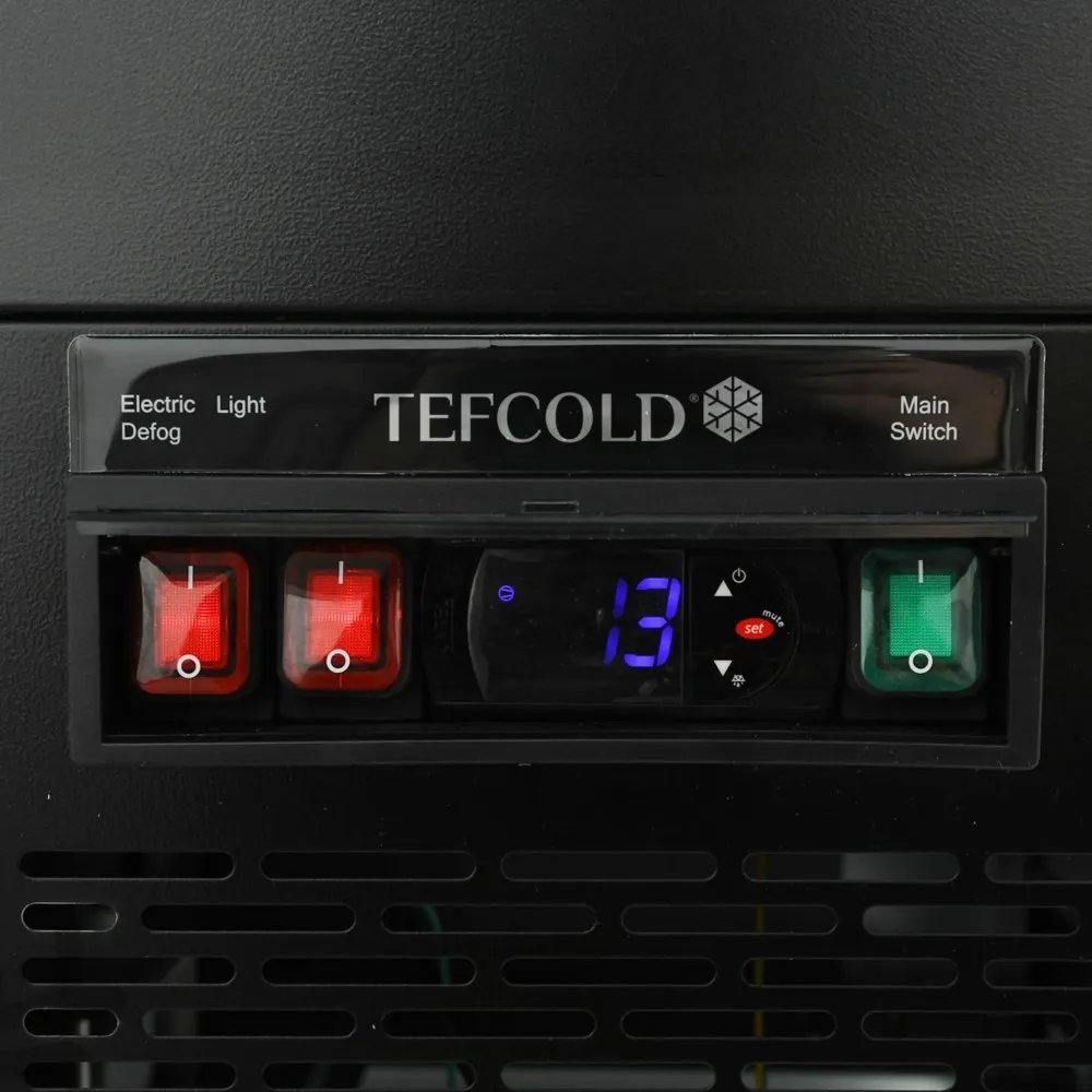 Vitrine réfrigérée pâtisserie TEFCOLD CTF120B 3 étagères noires