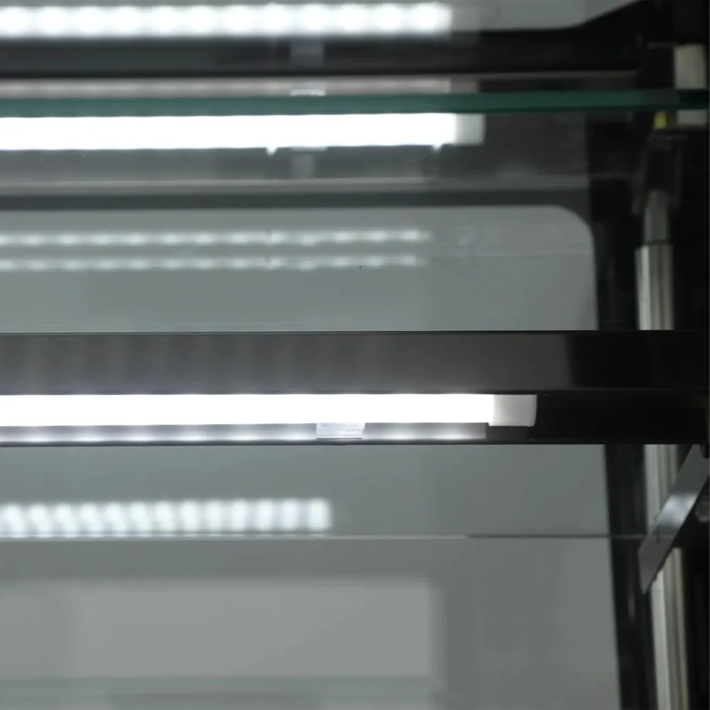 Vitrine réfrigérée pâtisserie TEFCOLD CTF120B 3 étagères noires