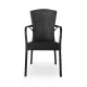 Chaise professionnelle ANDREA 110 noire en polypropylène