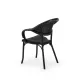 Chaise MARCO 110 noire empilable en polypropylène