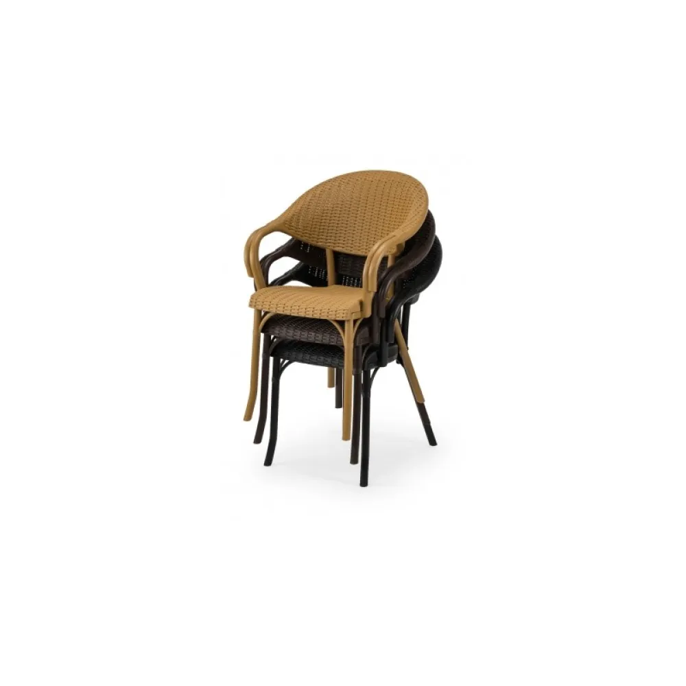 Chaise MARCO 110 noire empilable en polypropylène