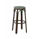 Tabouret haut FRANCESCO 7040 en technorattan vert et blanc
