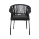 Chaise AUGUSTO 1616 black en technorattan empilable