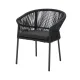 Chaise AUGUSTO 1616 black en technorattan empilable