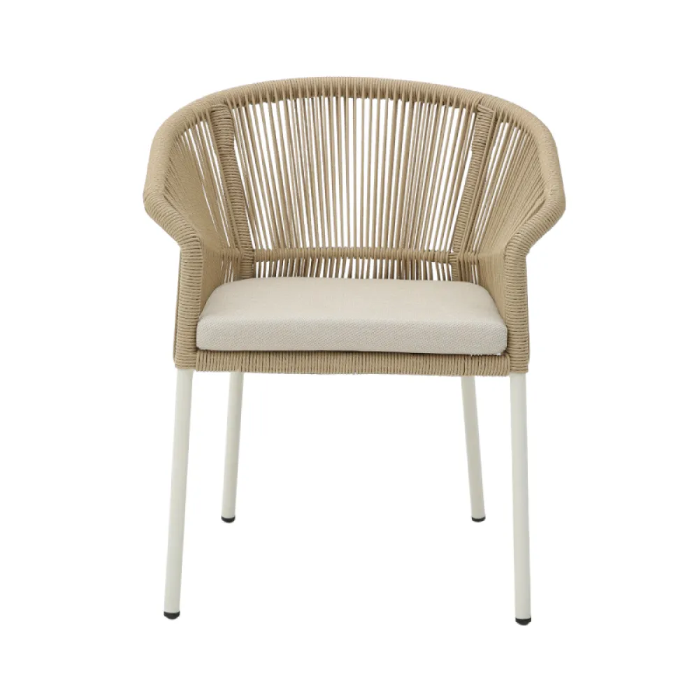 Chaise AUGUSTO 3017 beige en technorattan empilable
