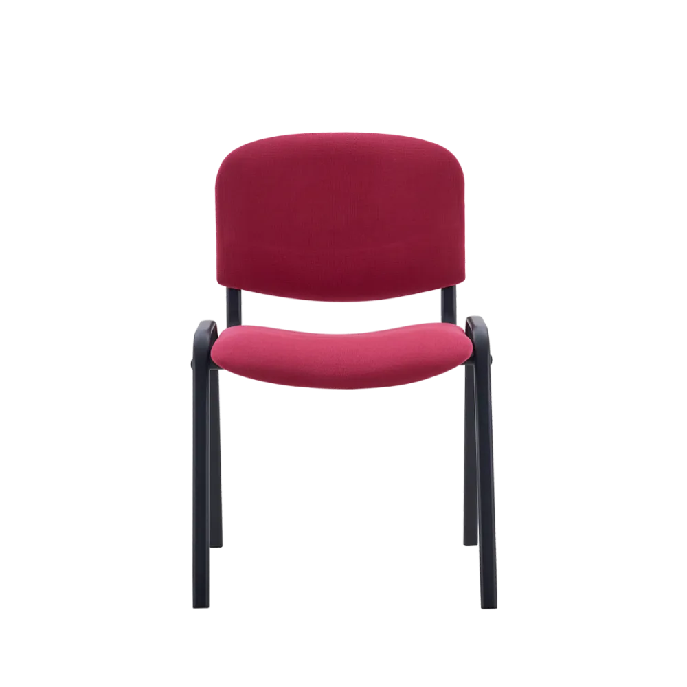 Chaise professionnelle empilable rouge BHS.LV ISO 24H BL T0019