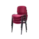 Chaise professionnelle empilable rouge BHS.LV ISO 24H BL T0019
