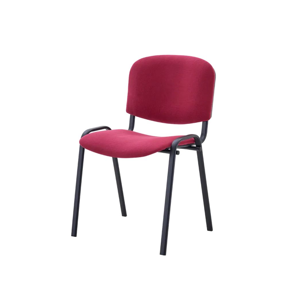 Chaise professionnelle empilable rouge BHS.LV ISO 24H BL T0019