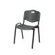 Chaise professionnelle empilable BHS.LV ISO PLAST 0105 gris