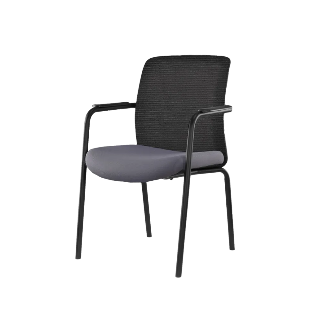 Chaise de réunion et formation FORMO G334 en acier gris