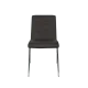 Chaise professionnelle TEXAS TAP CR noire à cadre argenté