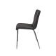 Chaise professionnelle TEXAS TAP CR noire à cadre argenté