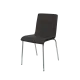 Chaise professionnelle TEXAS TAP CR noire à cadre argenté