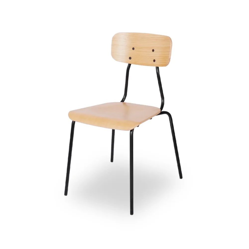 Chaise professionnelle ARIZONA BL NATURAL en chêne et acier