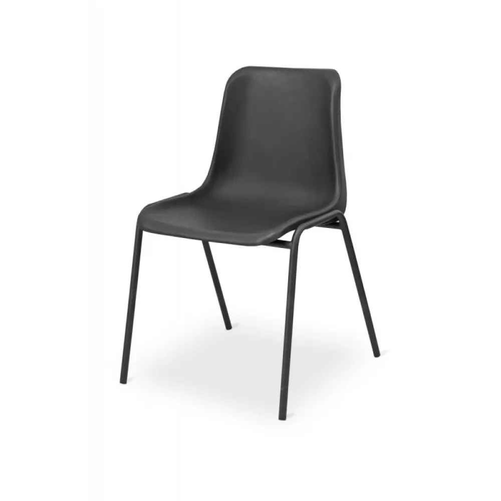 Chaise professionnelle empilable MAXI BL noire BHS.LV