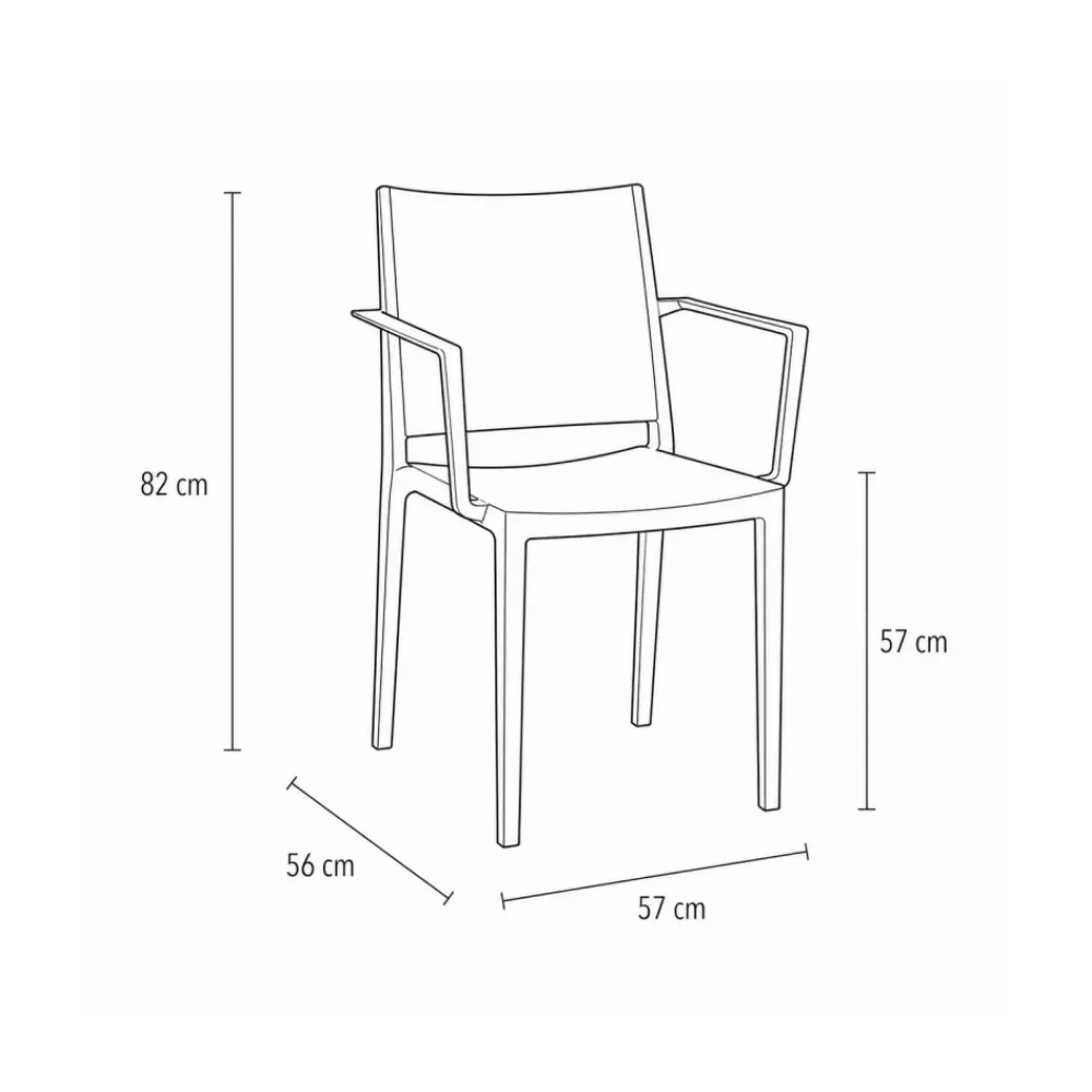 Chaise professionnelle GOMERA noire empilable