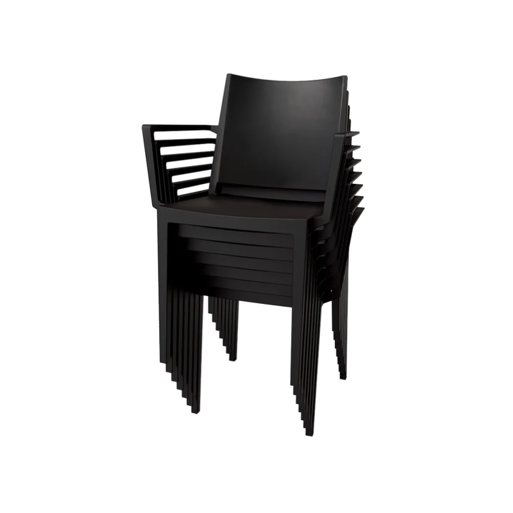 Chaise professionnelle GOMERA noire empilable