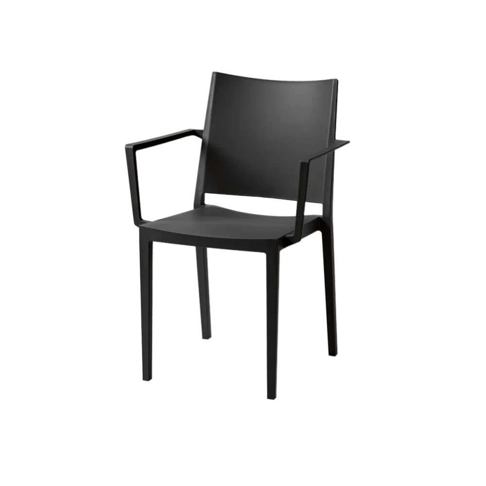 Chaise professionnelle GOMERA noire empilable