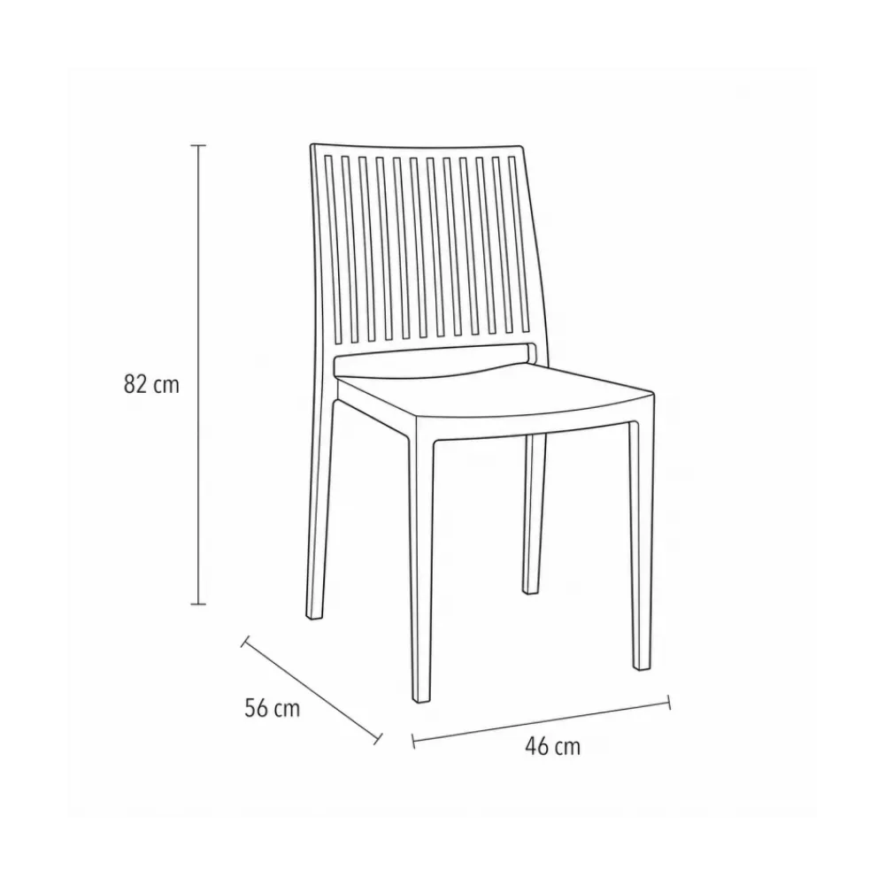 Chaise professionnelle empilable GOMERA 215 verte