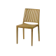 Chaise empilable GOMERA STRIPES 315 en polypropylène jaune moutarde