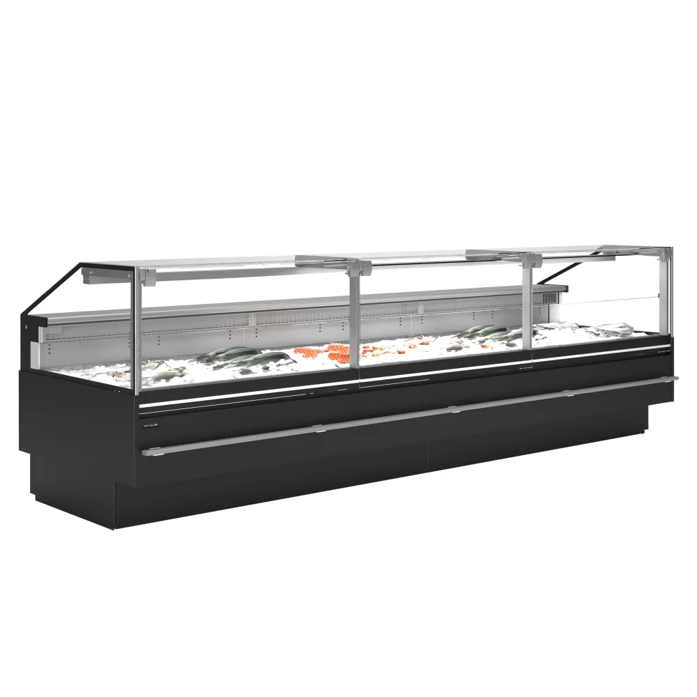 Vitrine réfrigérée professionnelle TEFCOLD SOCA-F37590B noire 3798 mm