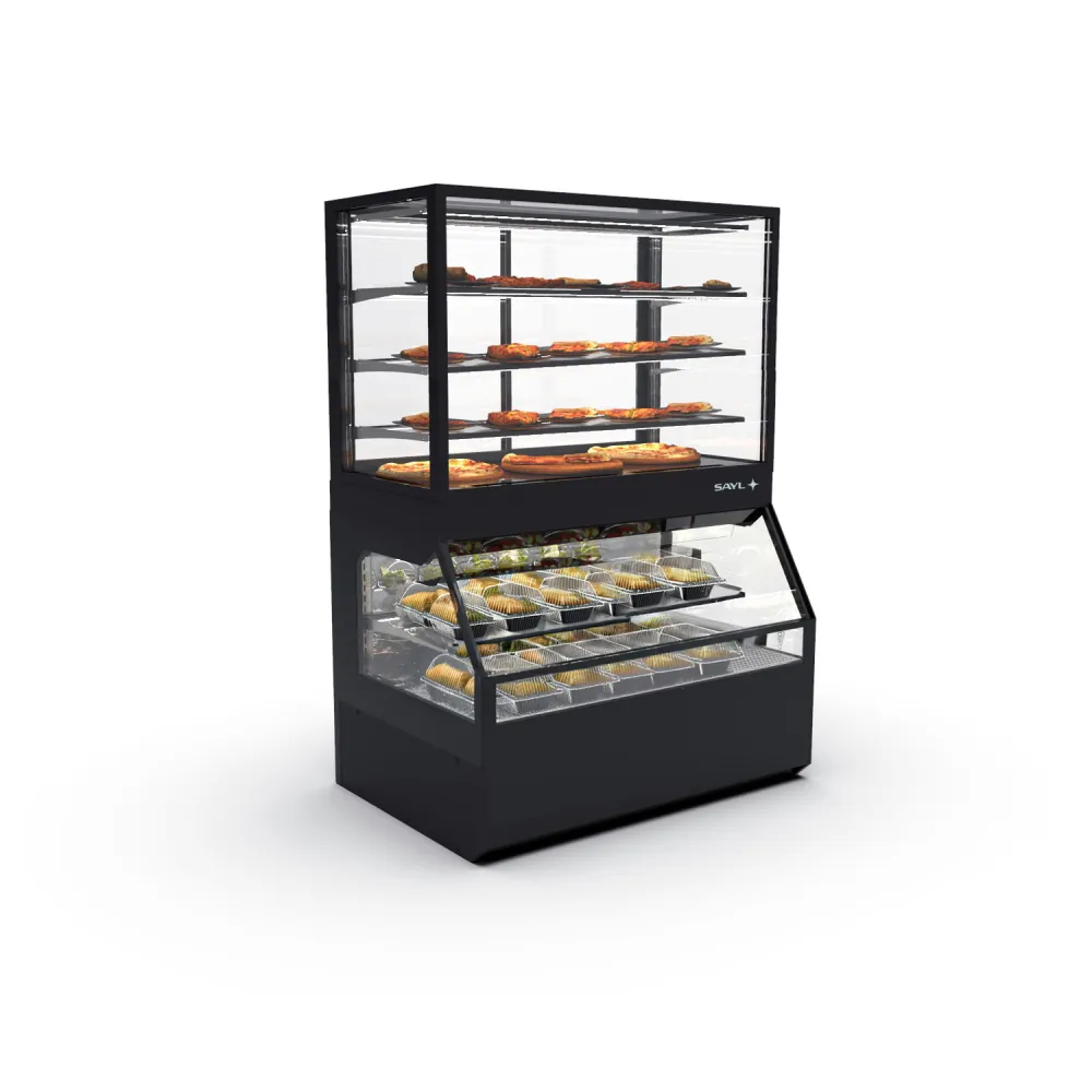 Vitrine chauffante combi SAYL COC8C à étagères réglables