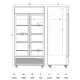 Vitrine réfrigérée professionnelle 776 L SCANDOMESTIC DCC802BWD