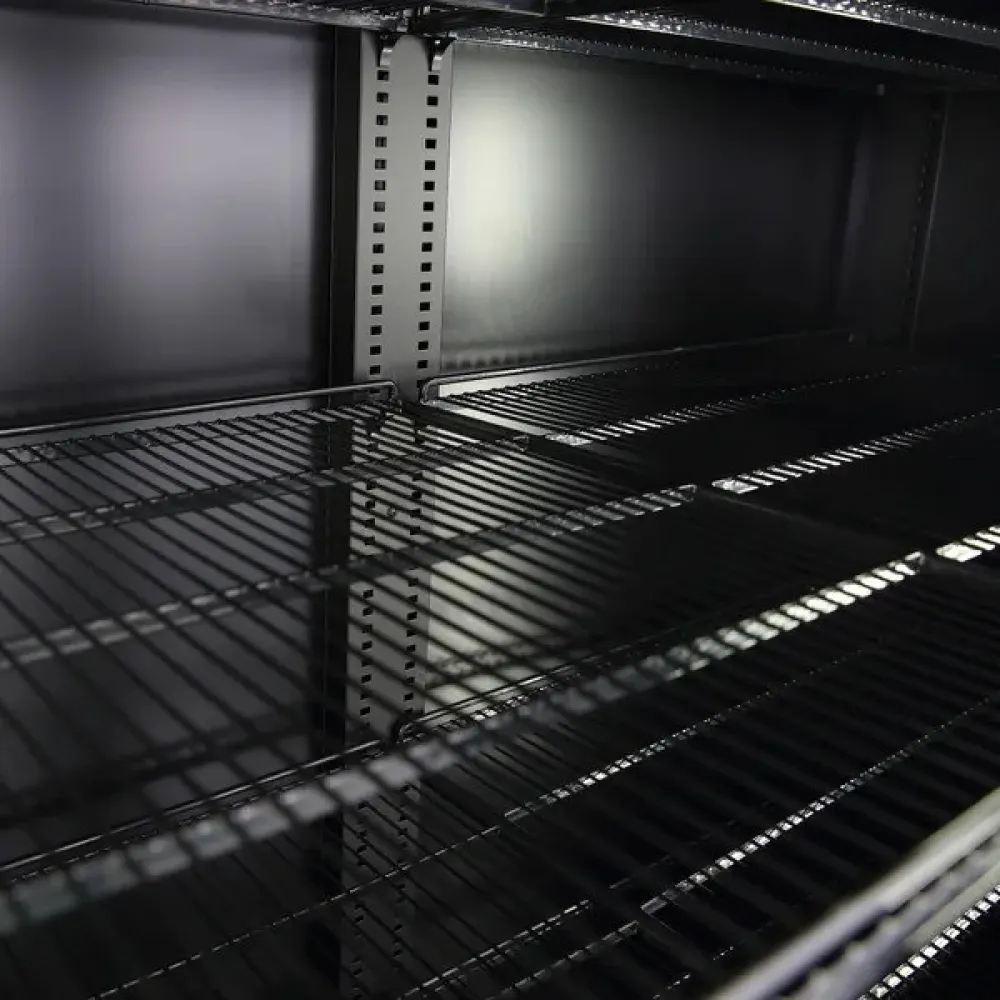 Vitrine réfrigérée professionnelle DC1300BSLD noire SCANDOMESTIC