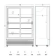 Vitrine réfrigérée professionnelle DC1300BSLD noire SCANDOMESTIC