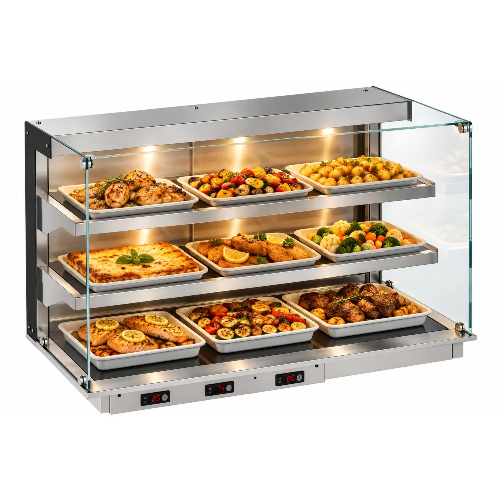 Vitrine chauffante WALL TYPE 4 GN1/1 DDHVC7-W-3-4
