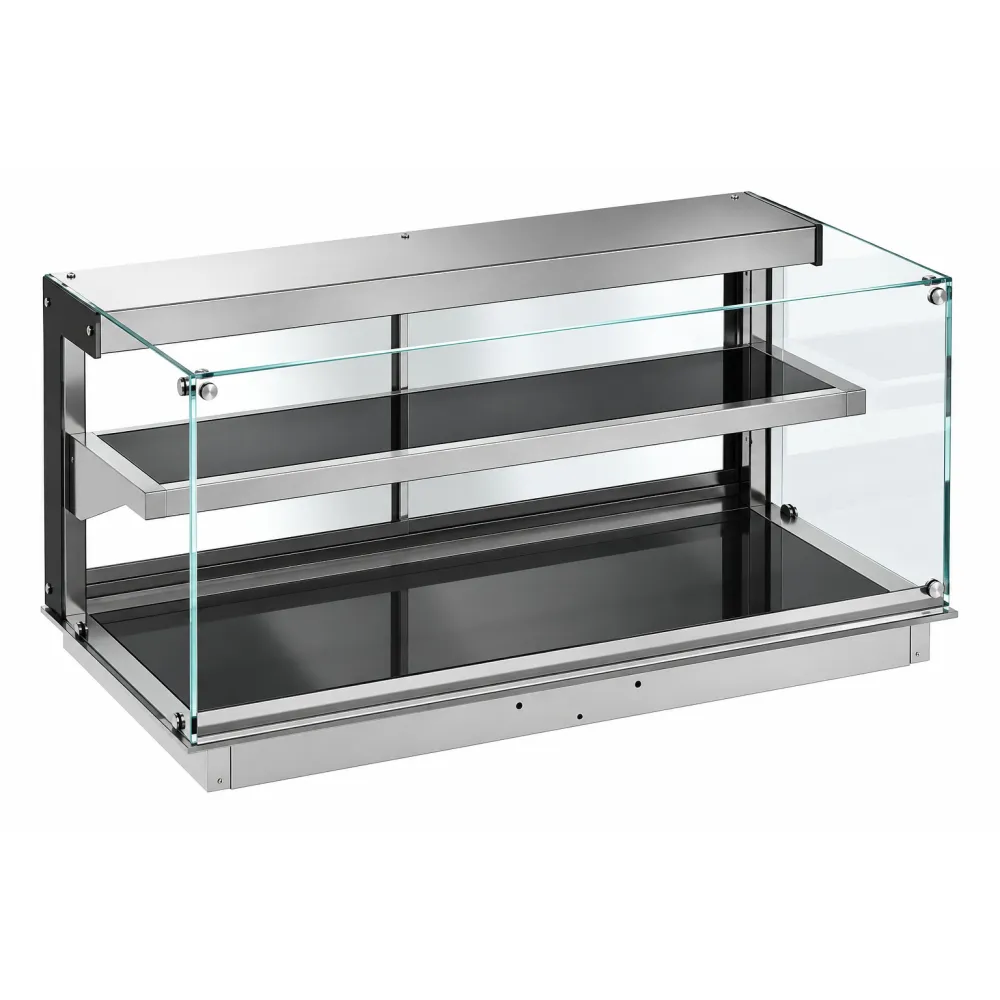 Vitrine chauffante avec portes coulissantes 4 GN1/1 DDHVC7-S-CL-2-4